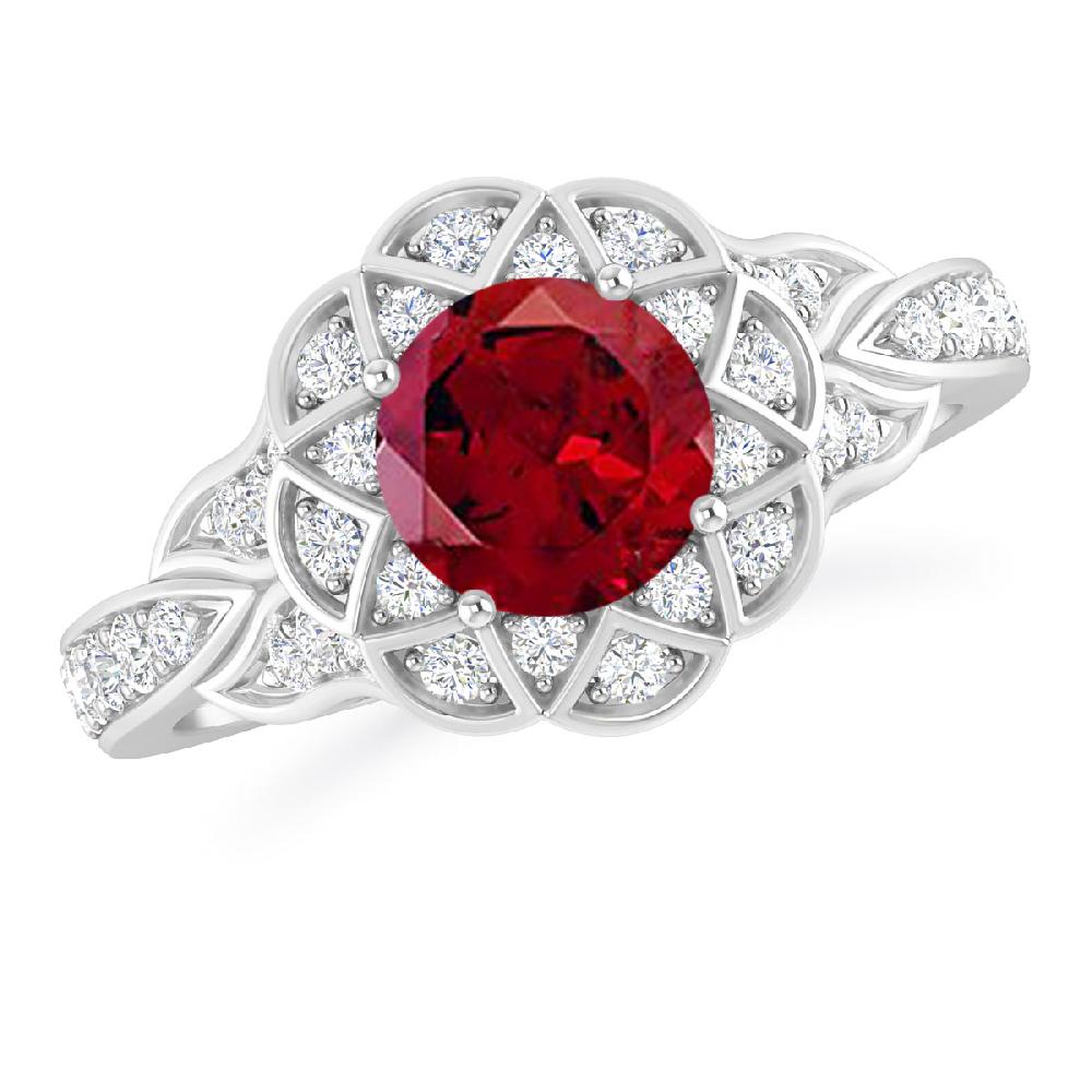 White Gold - Garnet