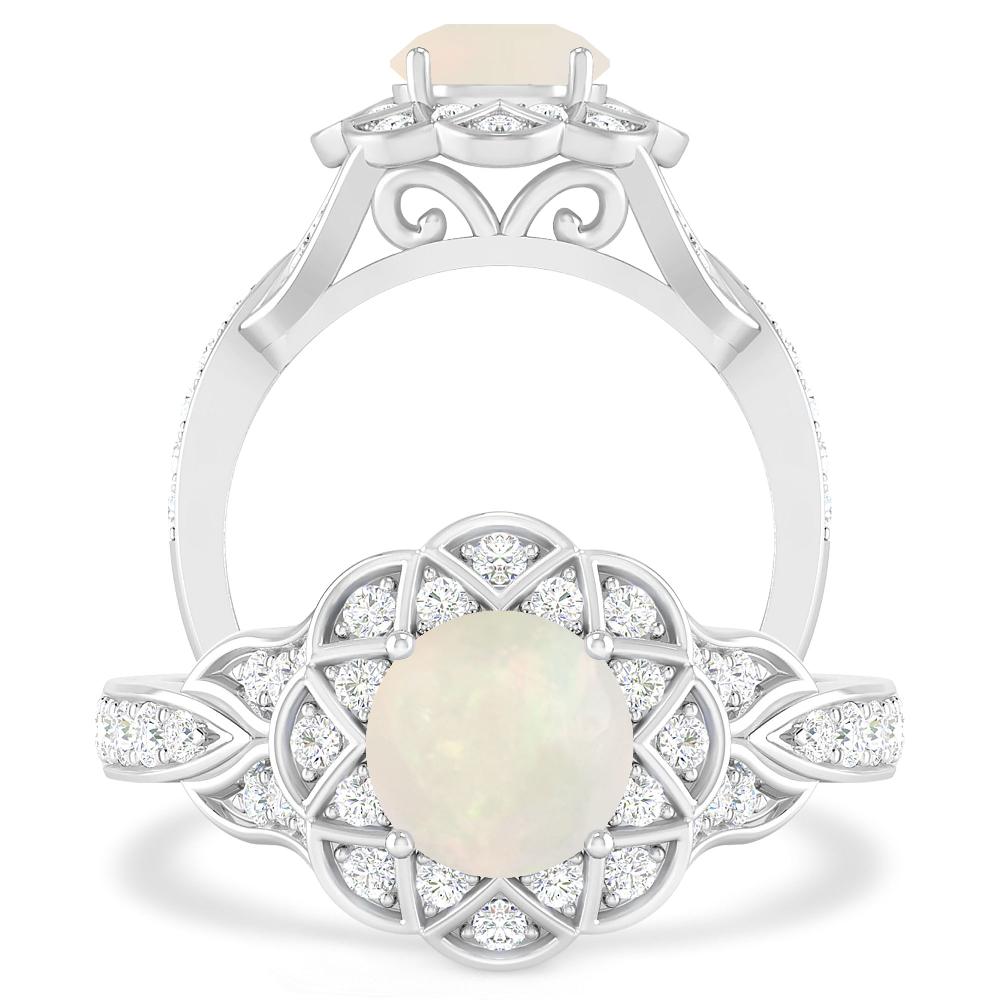 White Gold - Opal