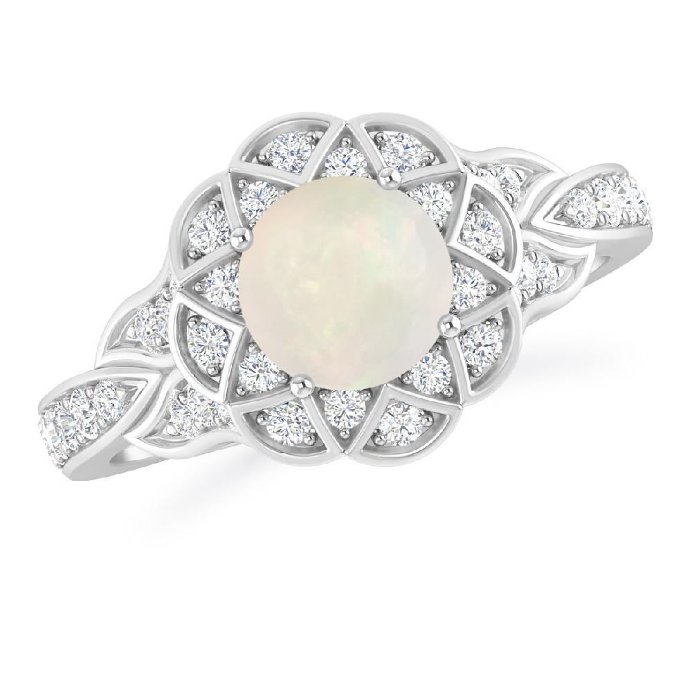 White Gold - Opal