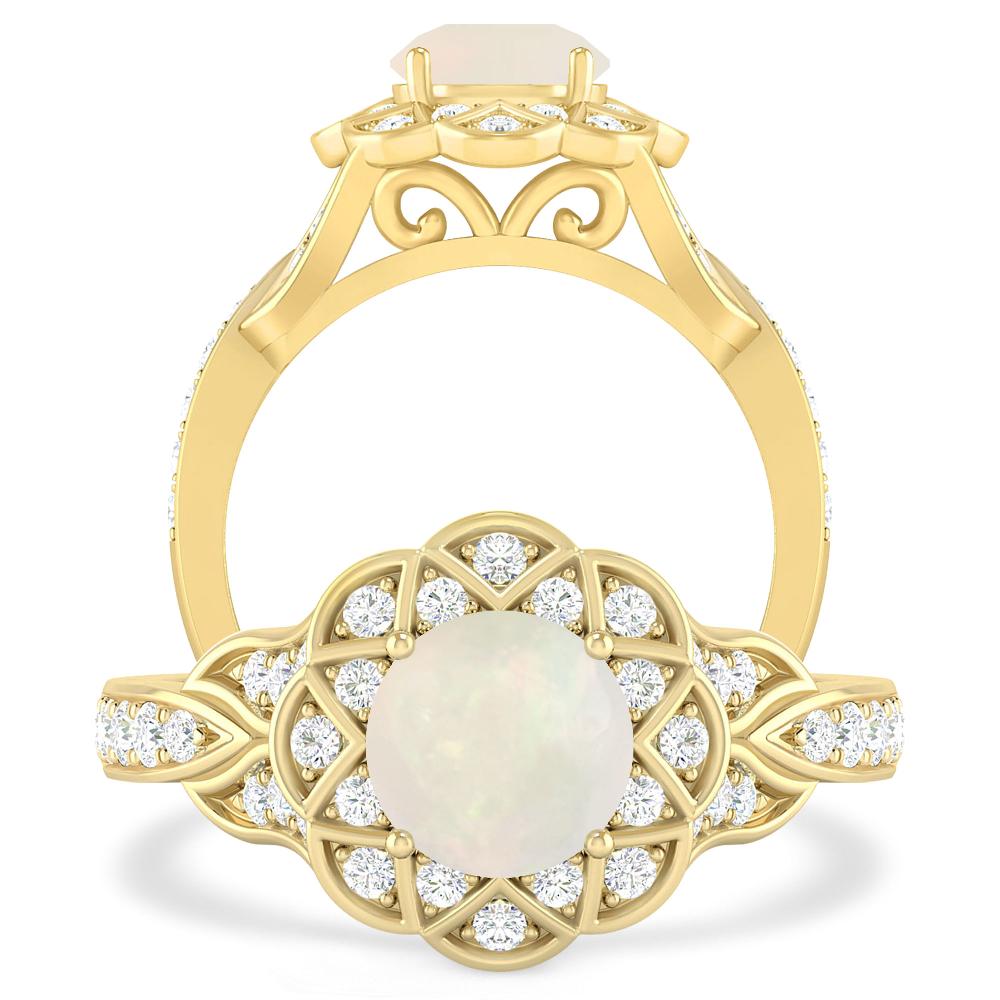 Yellow Gold - Opal