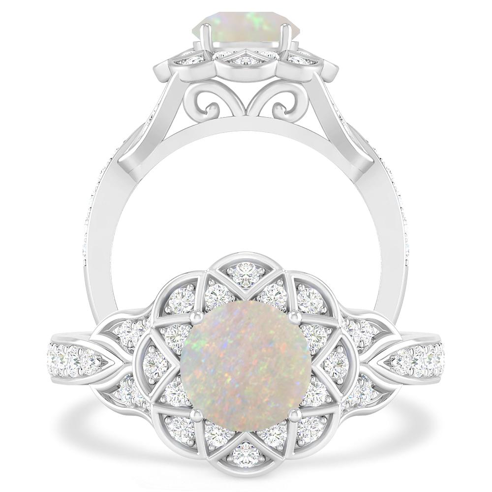 White Gold - Opal