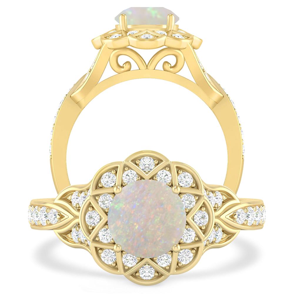 Yellow Gold - Opal