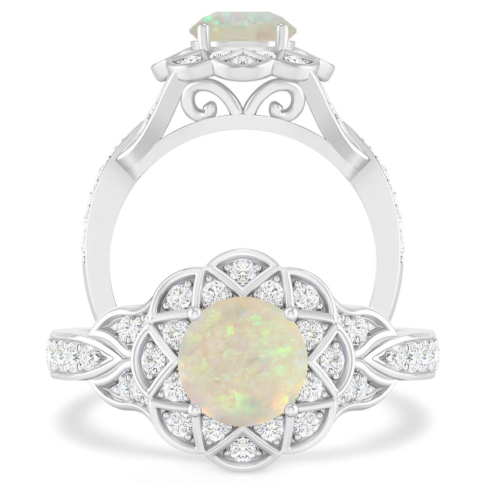 White Gold - Opal