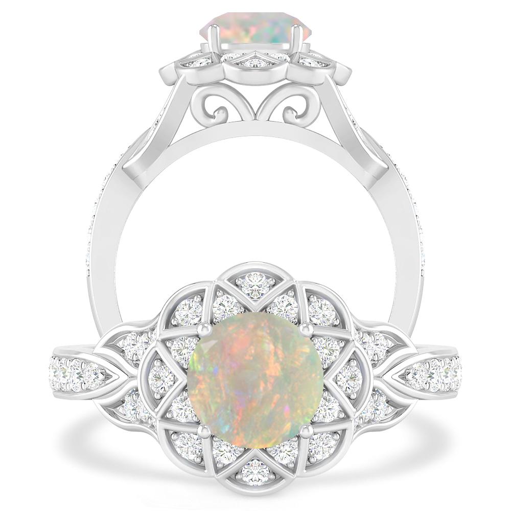 White Gold - Opal