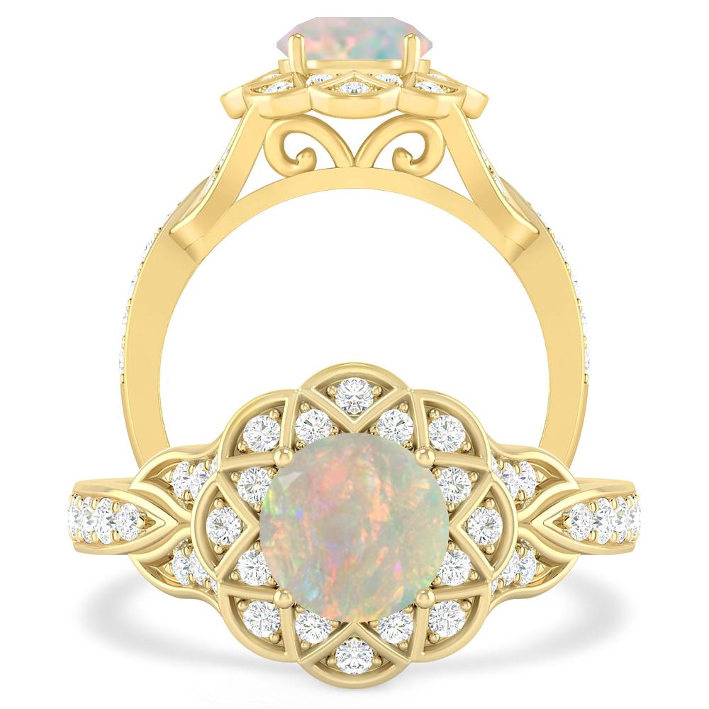 Yellow Gold - Opal