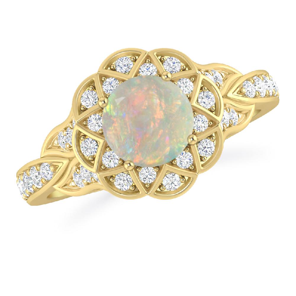 Yellow Gold - Opal