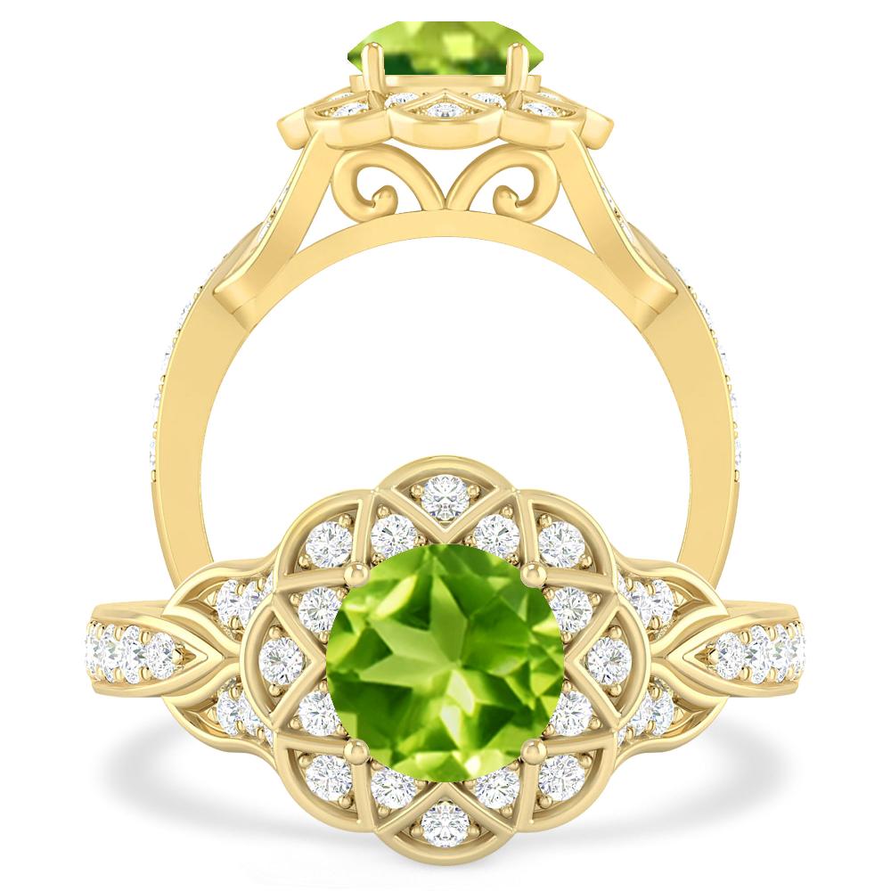 Yellow Gold - Peridot