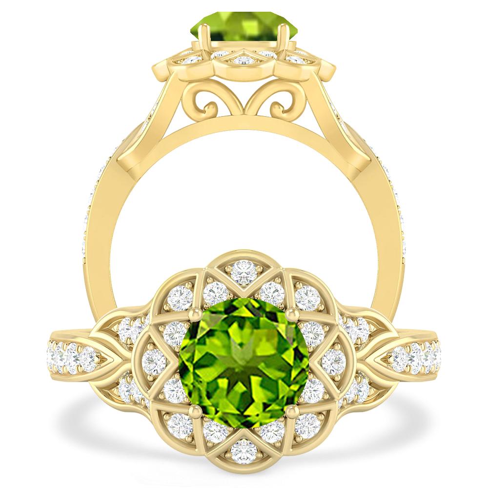 Yellow Gold - Peridot