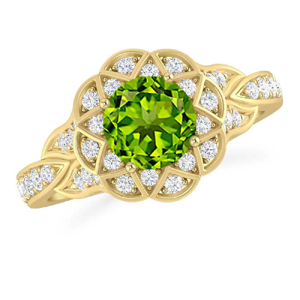 Yellow Gold - Peridot