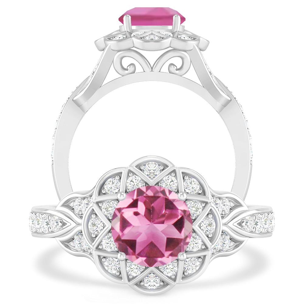 White Gold - Pink Tourmaline