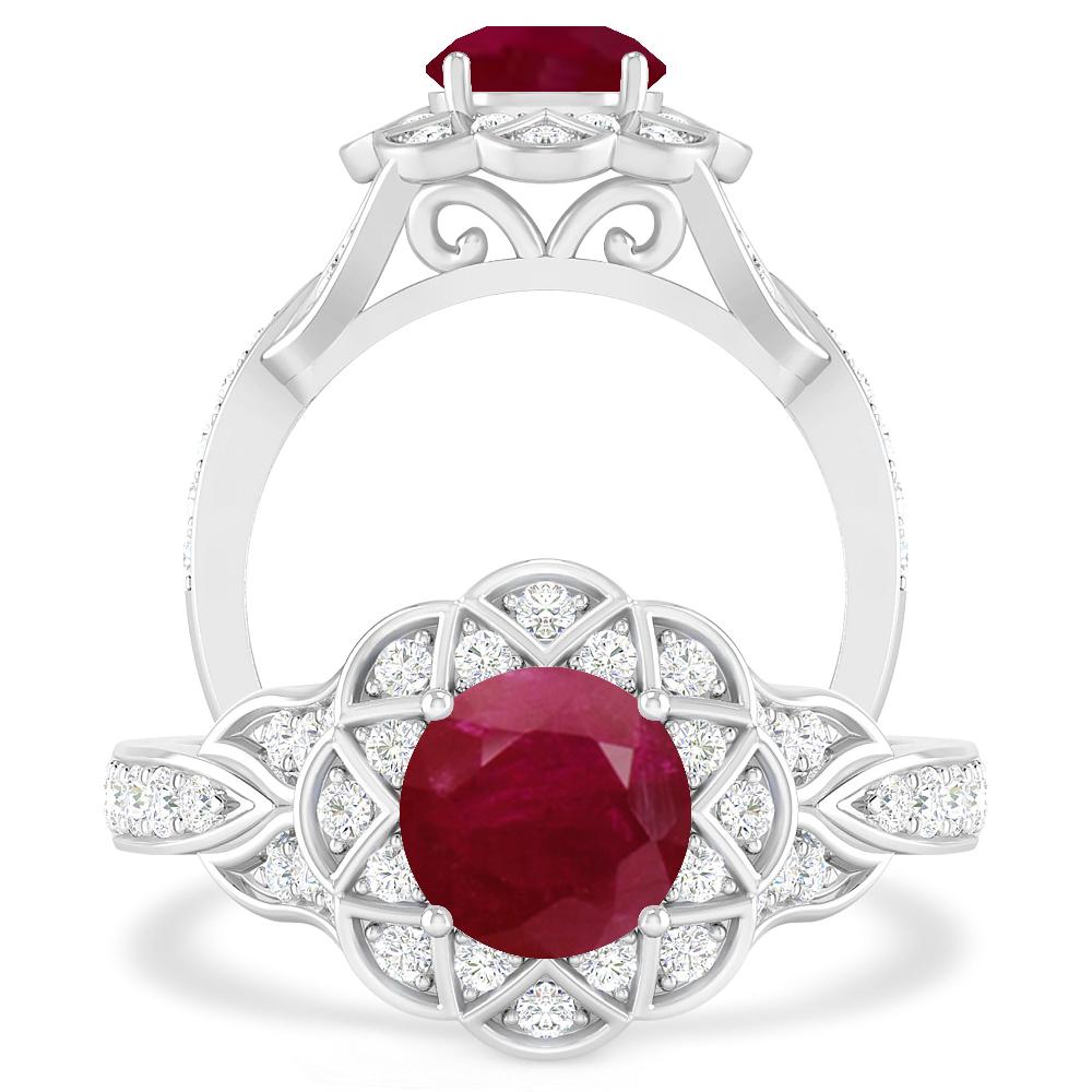 White Gold - Ruby