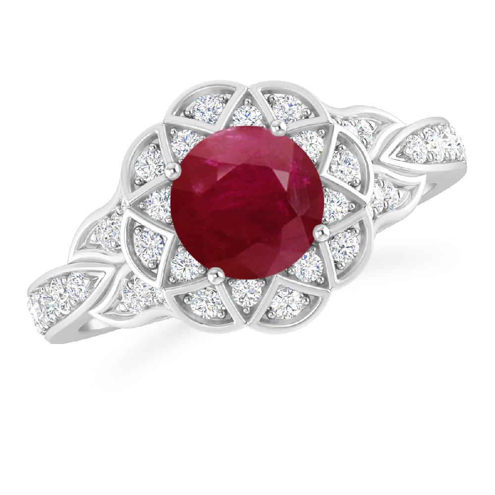 White Gold - Ruby