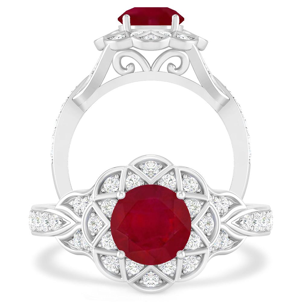 White Gold - Ruby