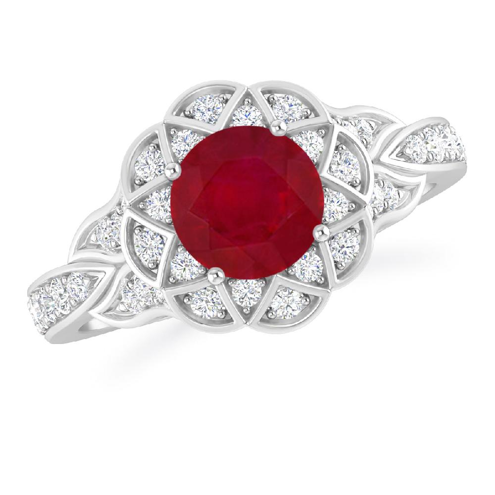 White Gold - Ruby