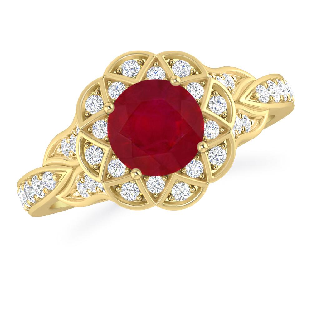 Yellow Gold - Ruby