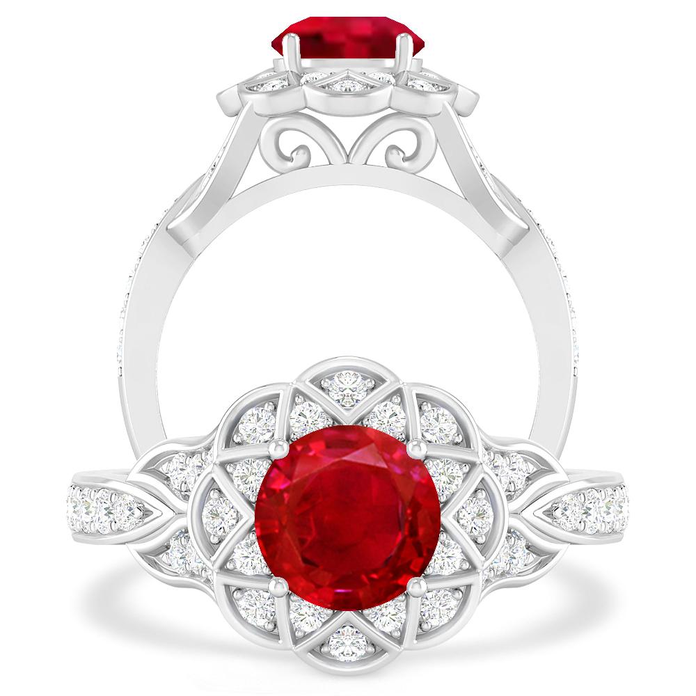 White Gold - Ruby