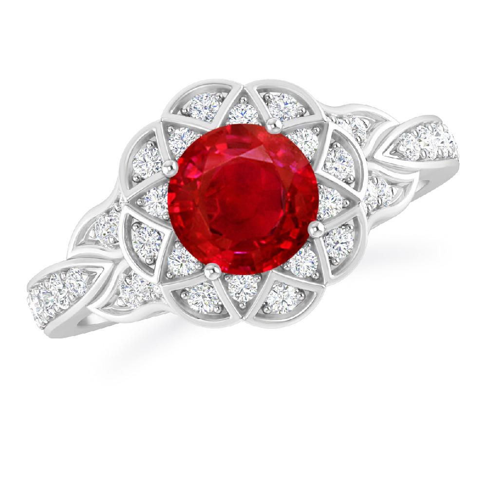 White Gold - Ruby