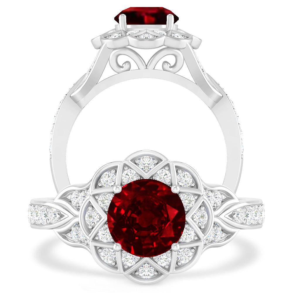 White Gold - Ruby