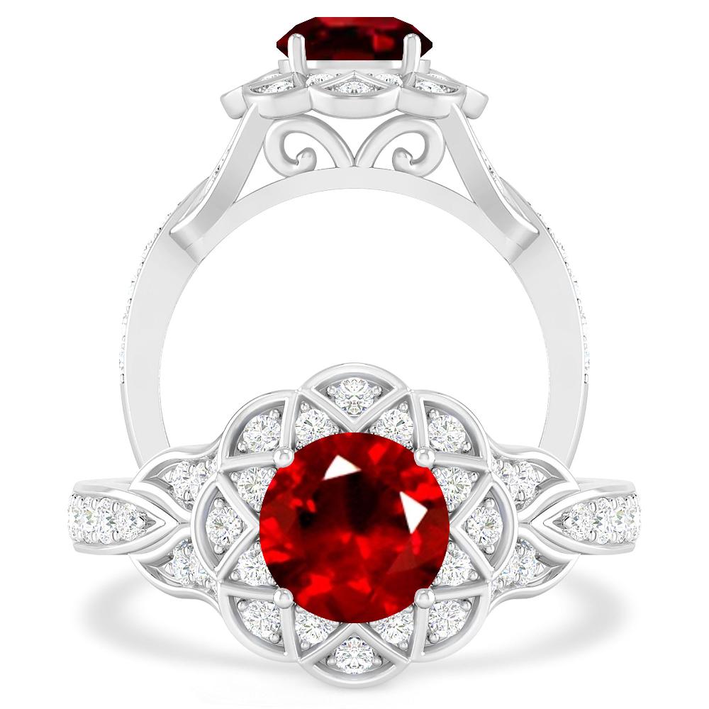 White Gold - Ruby