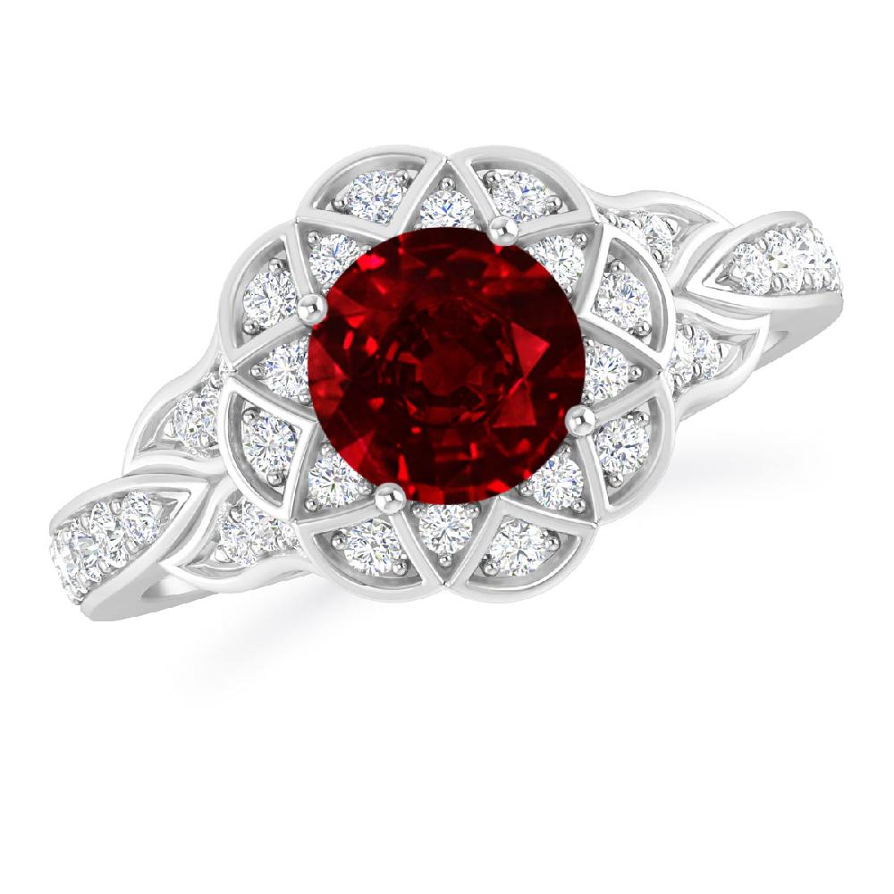 White Gold - Ruby