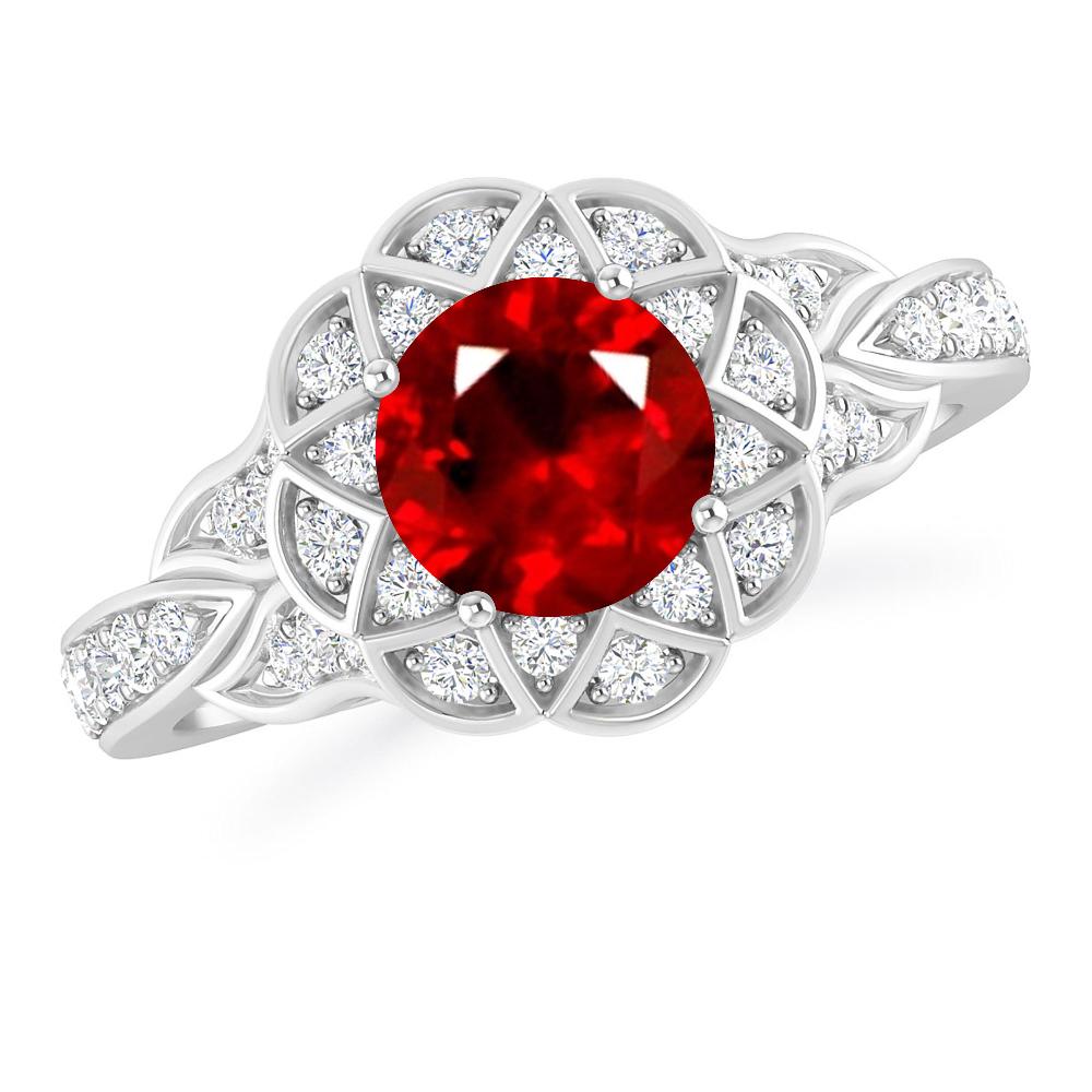 White Gold - Ruby