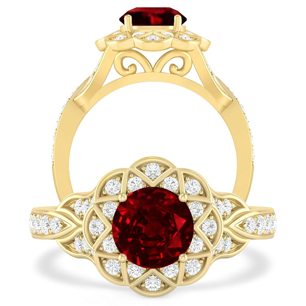 Yellow Gold - Ruby