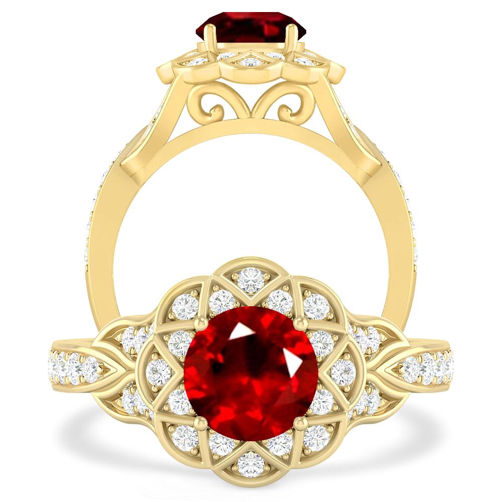 Yellow Gold - Ruby