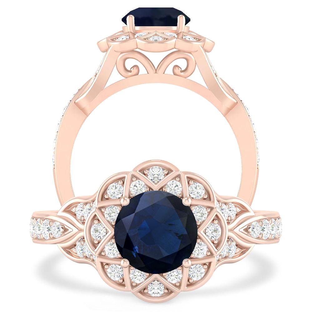 Rose Gold - Sapphire