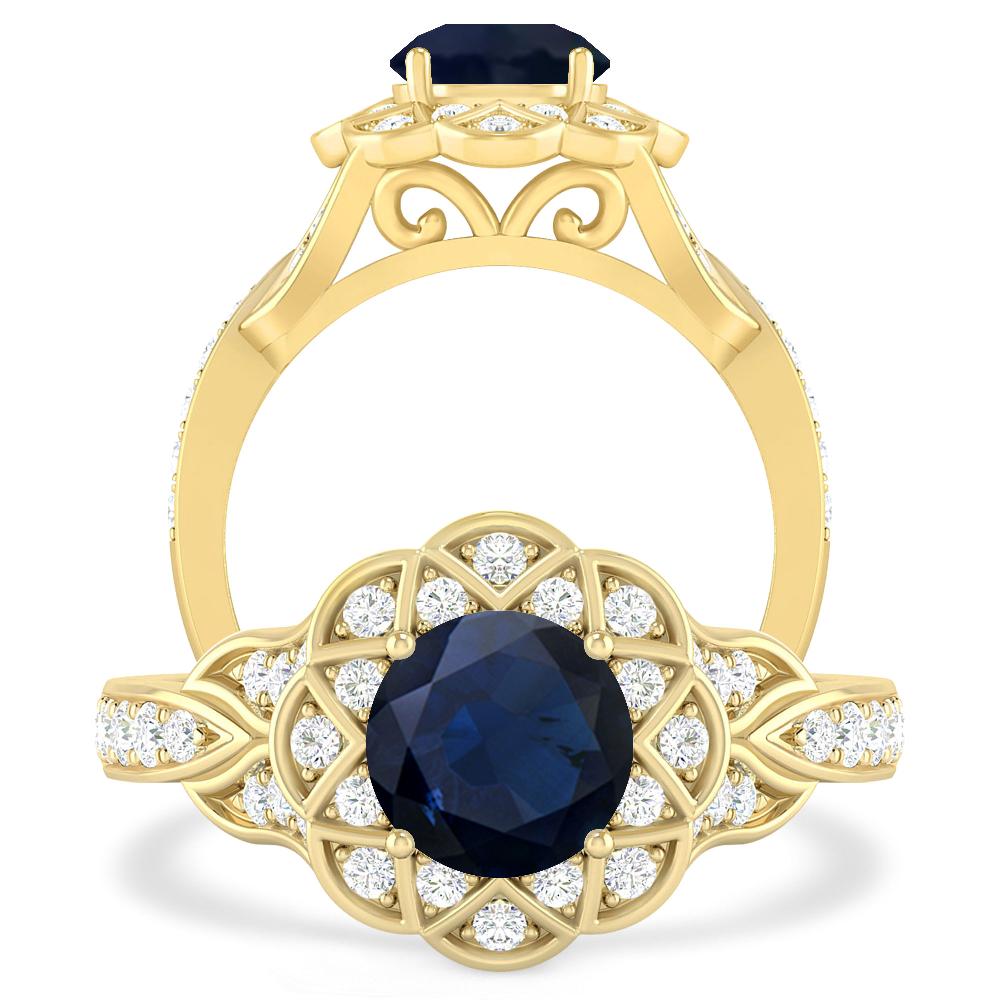 Yellow Gold - Sapphire