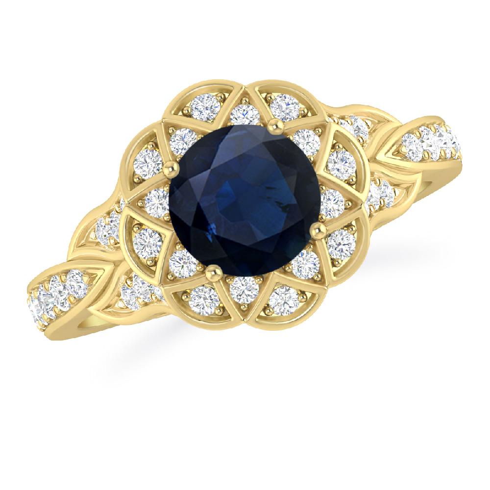 Yellow Gold - Sapphire