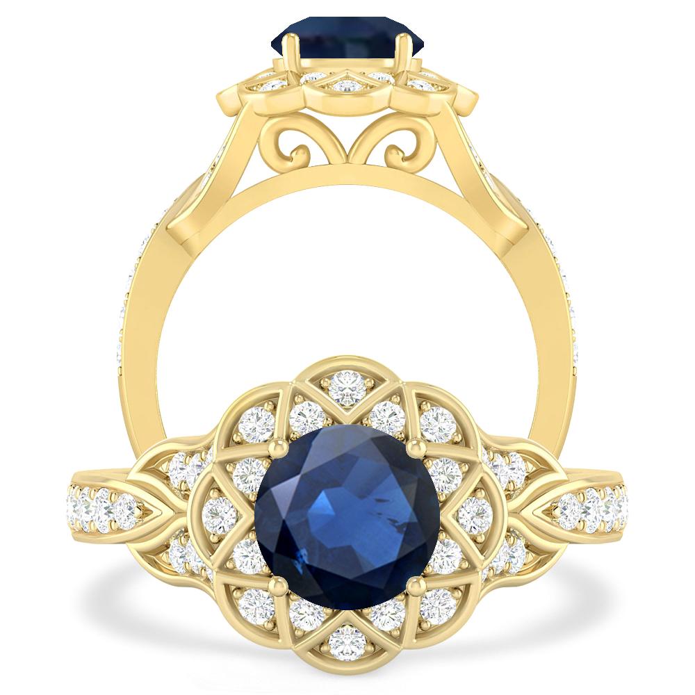 Yellow Gold - Sapphire