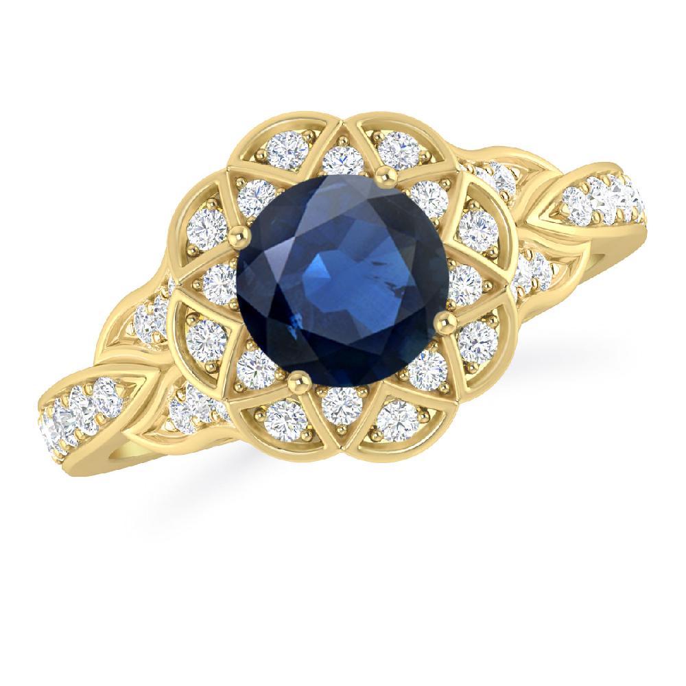 Yellow Gold - Sapphire