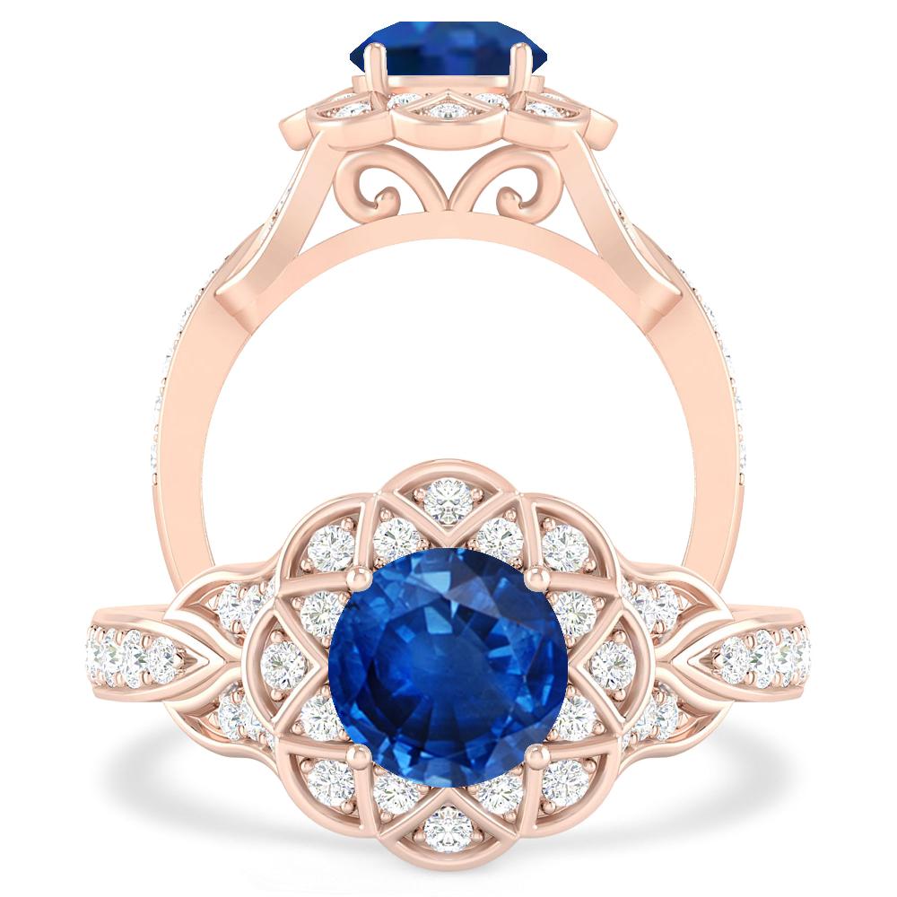 Rose Gold - Sapphire