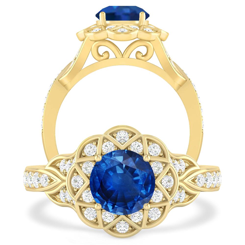 Yellow Gold - Sapphire