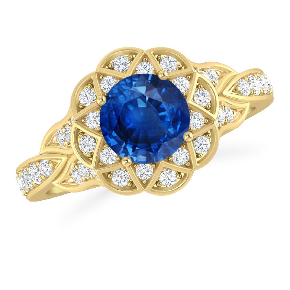 Yellow Gold - Sapphire