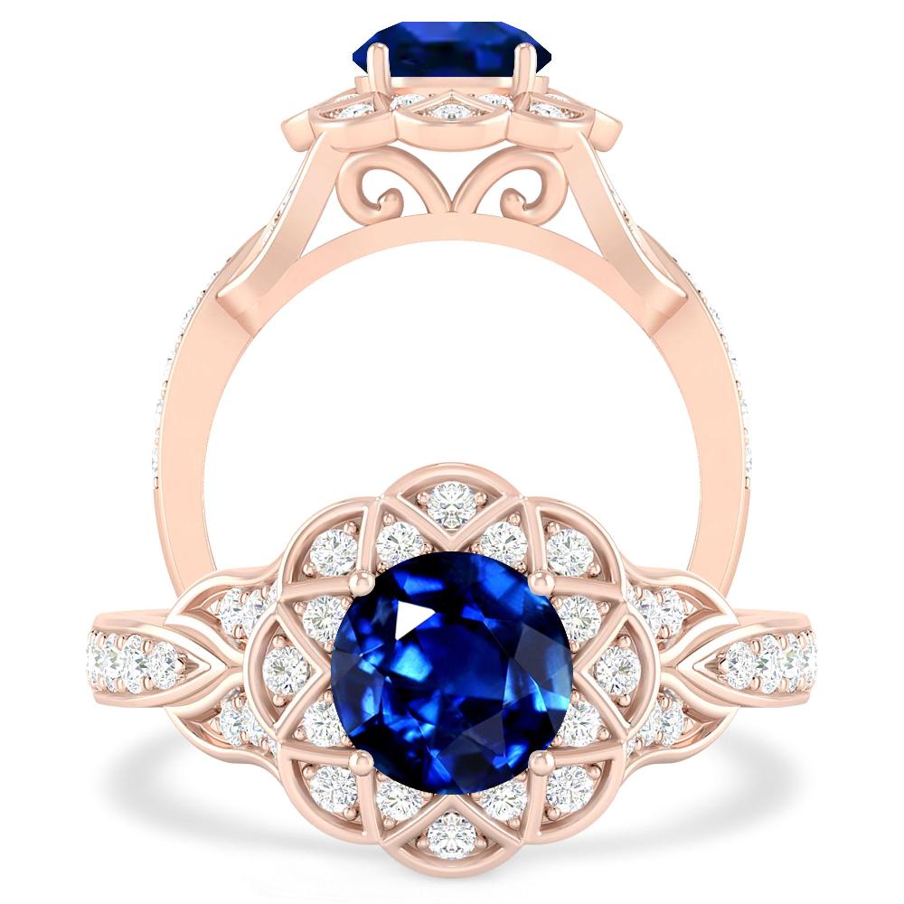 Rose Gold - Sapphire