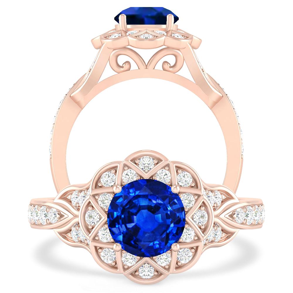 Rose Gold - Sapphire