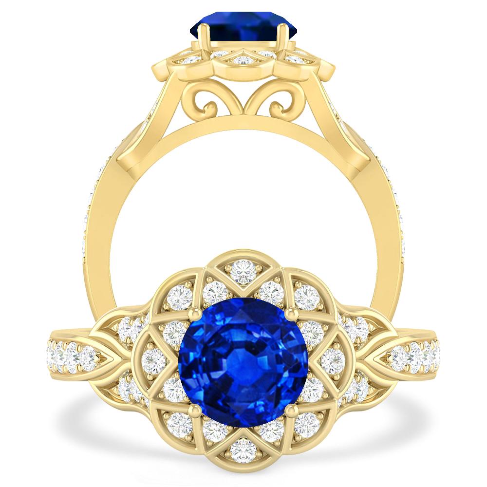 Yellow Gold - Sapphire