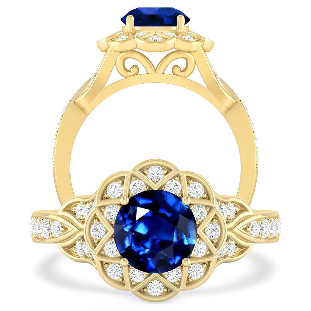 Yellow Gold - Sapphire