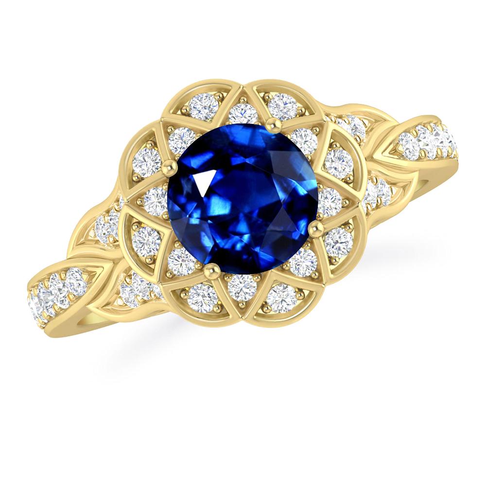 Yellow Gold - Sapphire