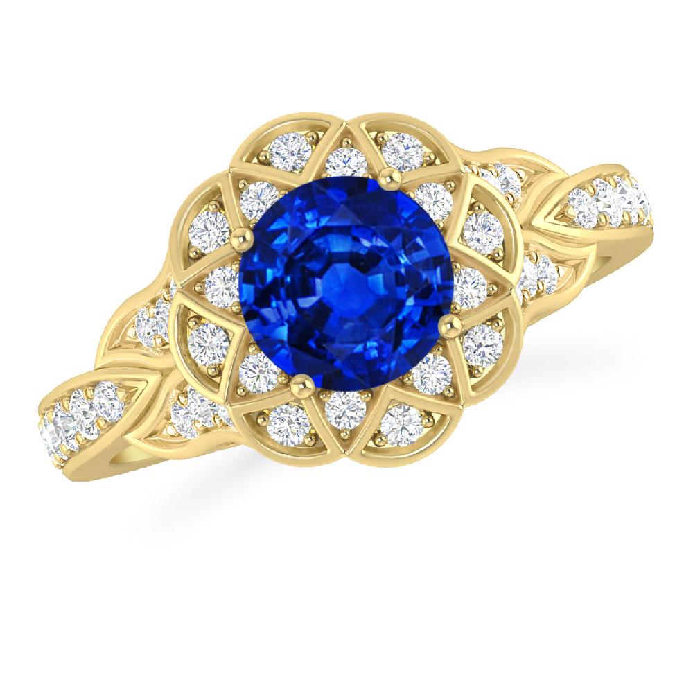 Yellow Gold - Sapphire