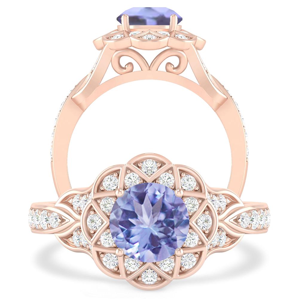 Rose Gold - Tanzanite