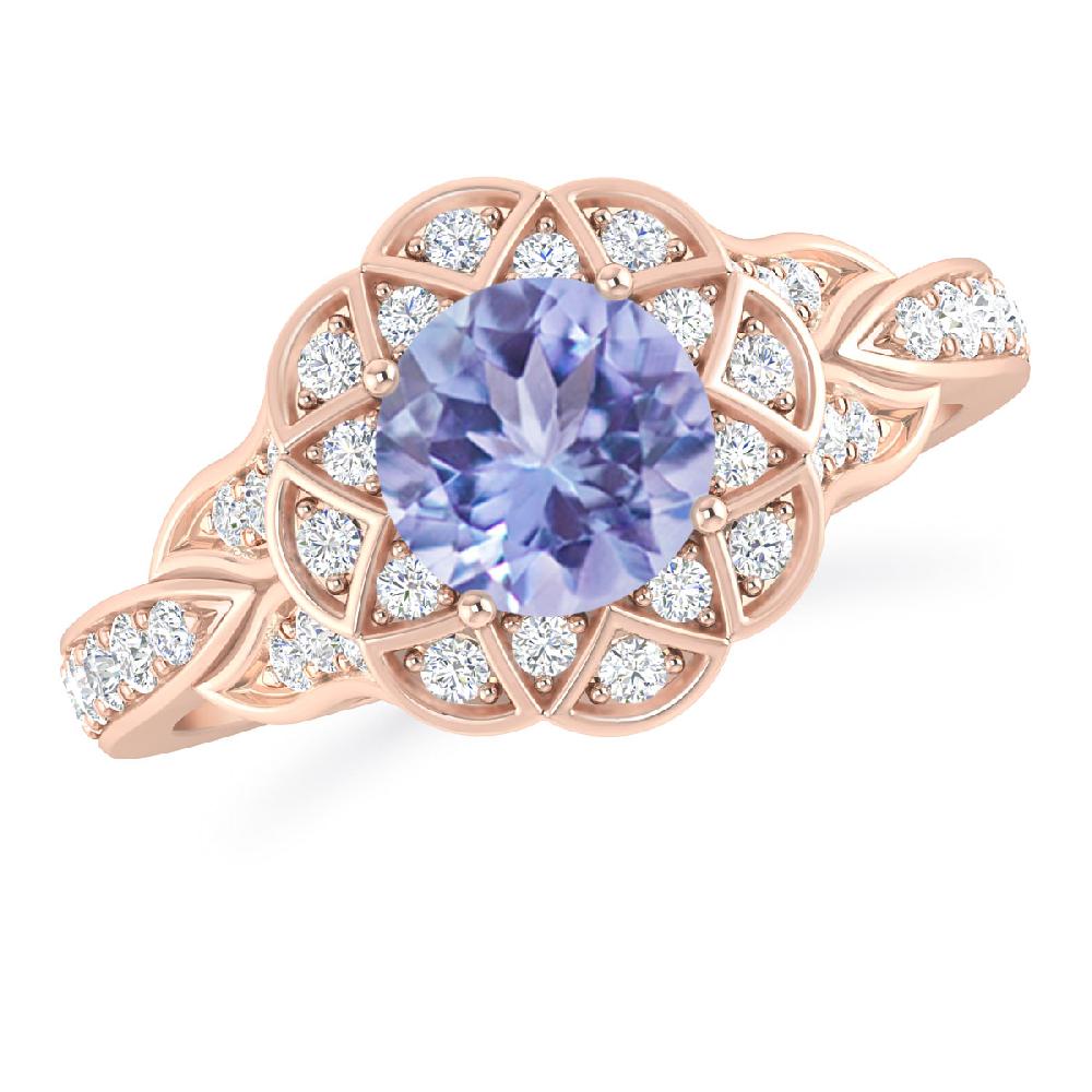 Rose Gold - Tanzanite