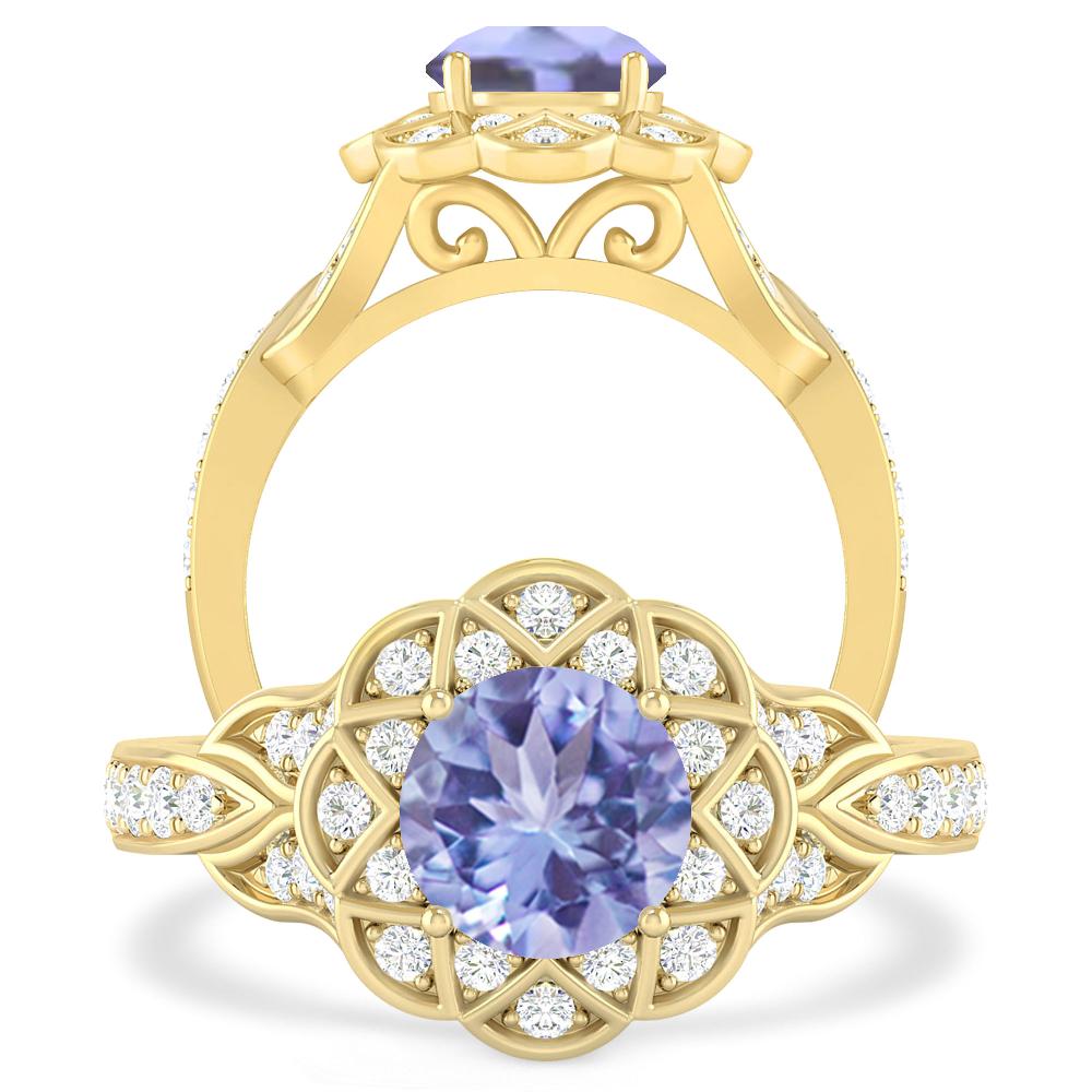 Yellow Gold - Tanzanite