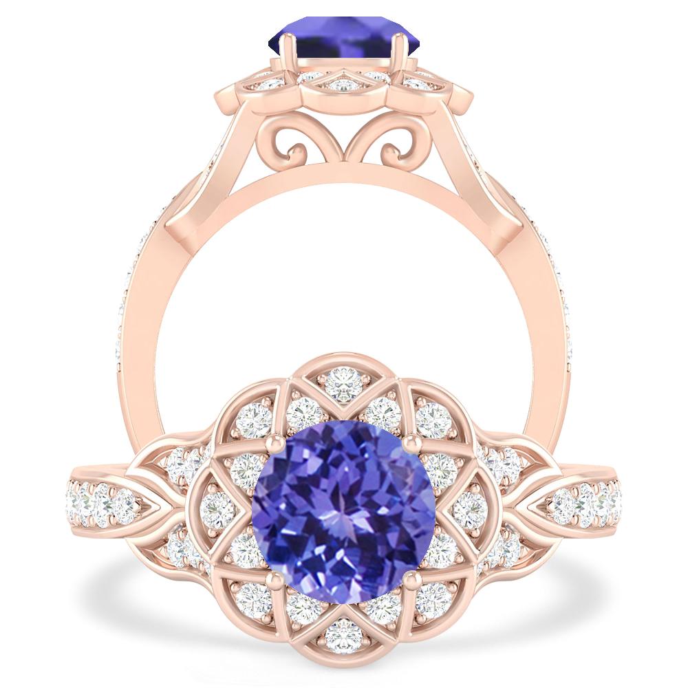 Rose Gold - Tanzanite