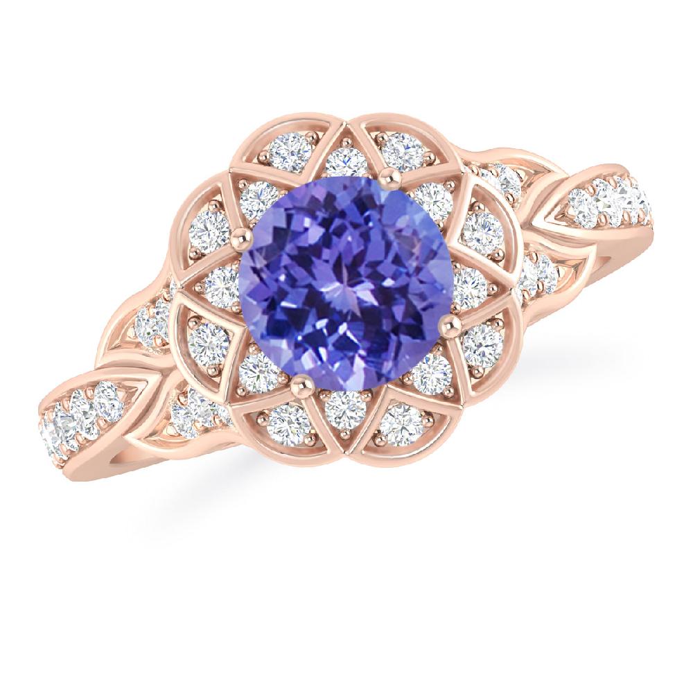 Rose Gold - Tanzanite