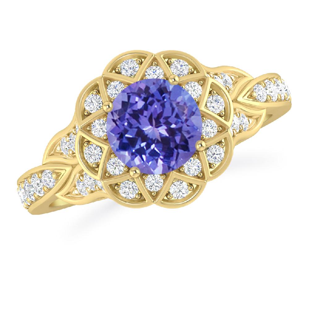 Yellow Gold - Tanzanite