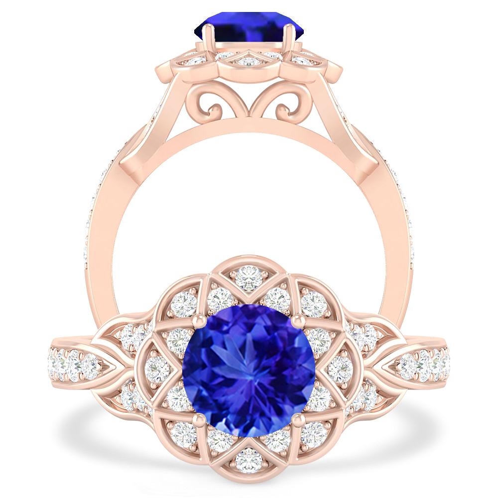 Rose Gold - Tanzanite