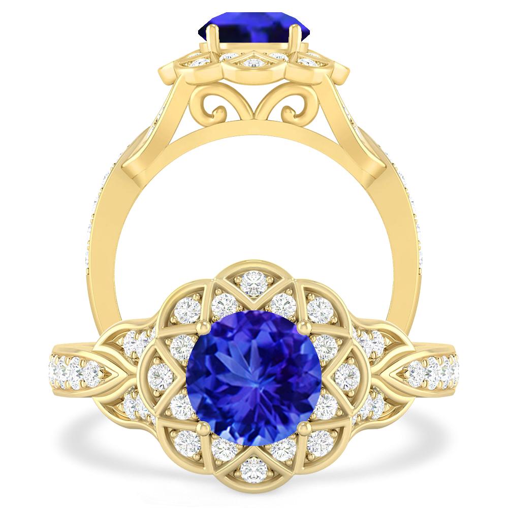 Yellow Gold - Tanzanite