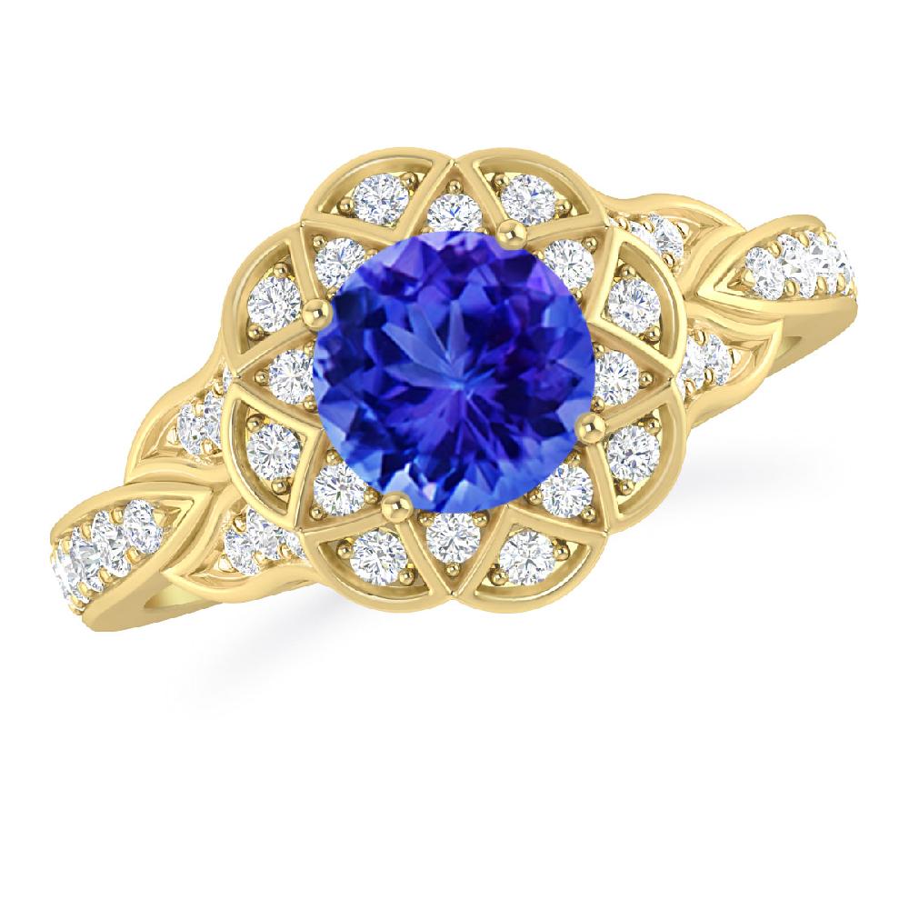 Yellow Gold - Tanzanite